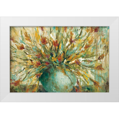 Grande Bouquet White Modern Wood Framed Art Print by Pasion, Wani