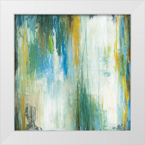 Blithe White Modern Wood Framed Art Print by Pasion, Wani