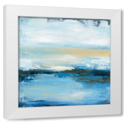 Dreaming Blue II White Modern Wood Framed Art Print by Pasion, Wani