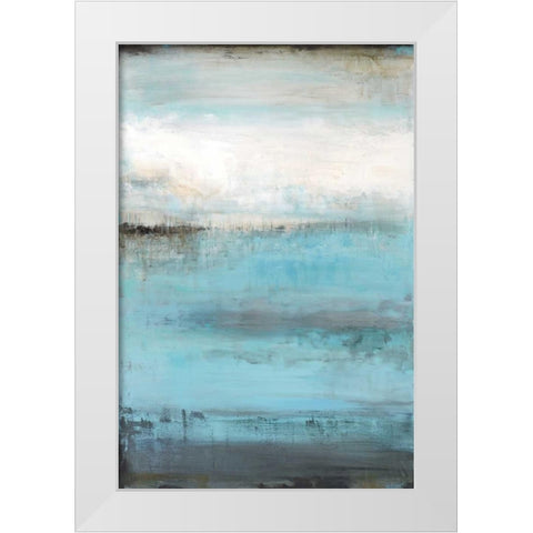 Beyond The Sea White Modern Wood Framed Art Print by Pasion, Wani