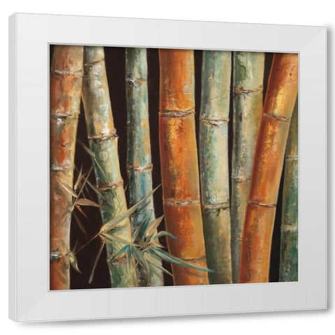 Caribbean Bamboo I White Modern Wood Framed Art Print by Quintero, Tita