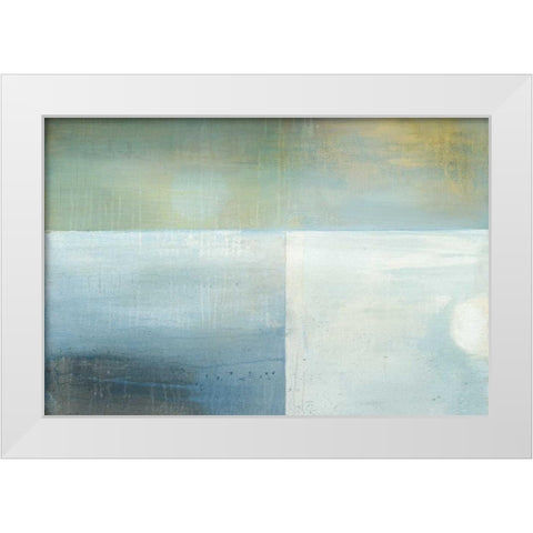 Parceled Reflections White Modern Wood Framed Art Print by Ross, Heather