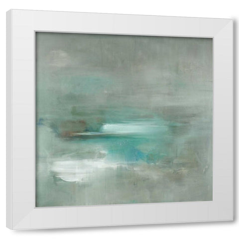Misty Pal Azure Sea White Modern Wood Framed Art Print by Ross, Heather