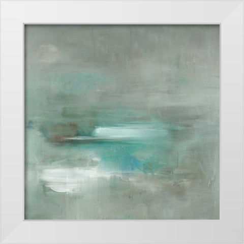 Misty Pal Azure Sea White Modern Wood Framed Art Print by Ross, Heather