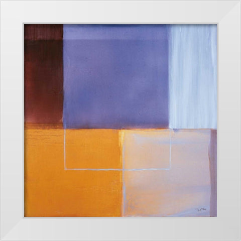 Silence White Modern Wood Framed Art Print by Ribas, Jaume