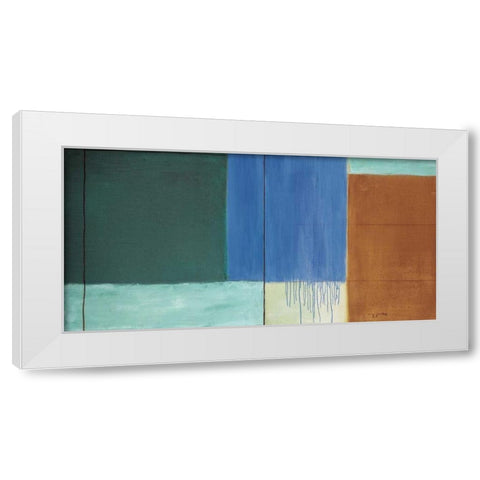 Check Mate White Modern Wood Framed Art Print by Ribas, Jaume