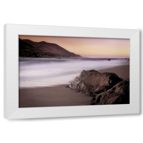 Garrapata Beach White Modern Wood Framed Art Print by Rehner, John