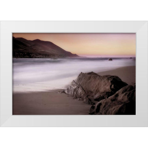 Garrapata Beach White Modern Wood Framed Art Print by Rehner, John