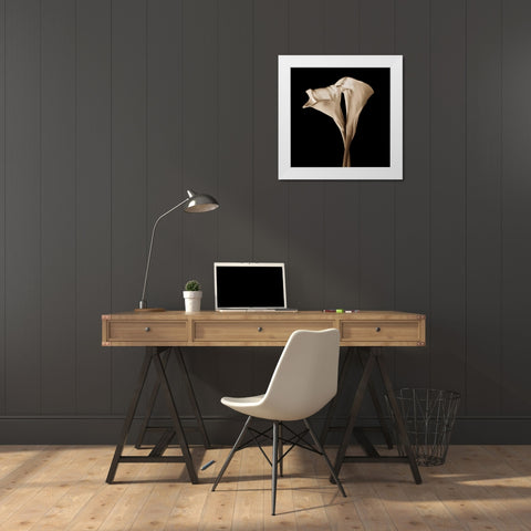 The Embrace White Modern Wood Framed Art Print by Rehner, John