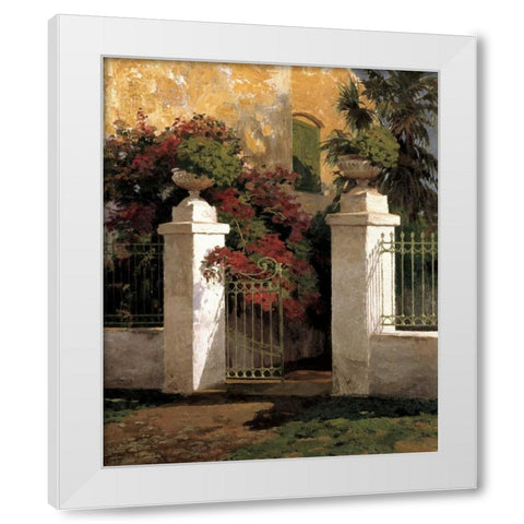 Jardi Colonial White Modern Wood Framed Art Print by Romeu, Poch