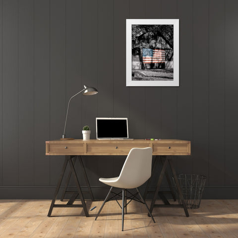 Made in the USA White Modern Wood Framed Art Print by Roffman, Richard