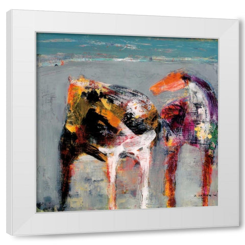 Valentine White Modern Wood Framed Art Print by Samyn, Dominique