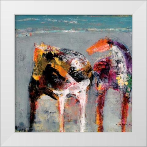 Valentine White Modern Wood Framed Art Print by Samyn, Dominique