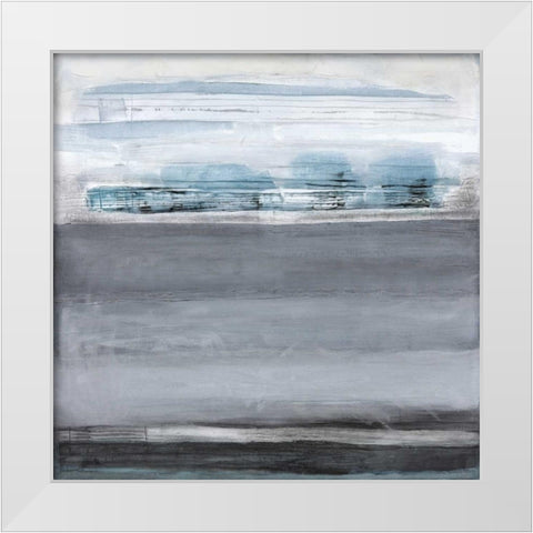 Snowy Tracks White Modern Wood Framed Art Print by Sims, Drew