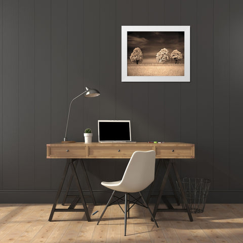 Together and Alone II White Modern Wood Framed Art Print by Szilagyi, Ily