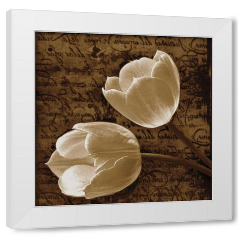 With Love I White Modern Wood Framed Art Print by Szilagyi, Ily