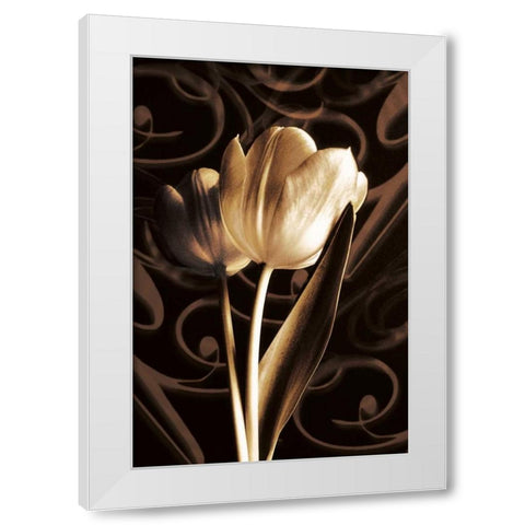 Floral Eloquence  II White Modern Wood Framed Art Print by Szilagyi, Ily