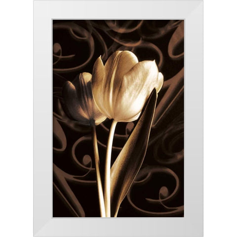 Floral Eloquence  II White Modern Wood Framed Art Print by Szilagyi, Ily