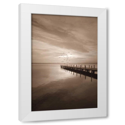 Come With Me White Modern Wood Framed Art Print by Szilagyi, Ily