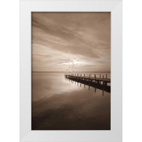 Come With Me White Modern Wood Framed Art Print by Szilagyi, Ily
