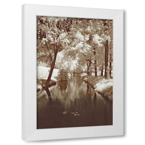 Water Under the Bridge White Modern Wood Framed Art Print by Szilyagi, Ily