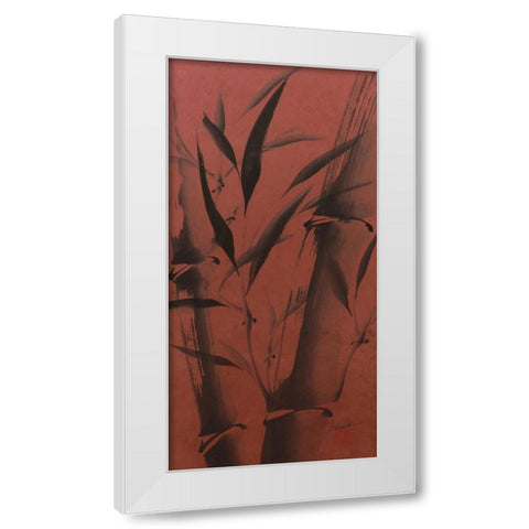 Bamboos Calm White Modern Wood Framed Art Print by Sugita, Katsumi