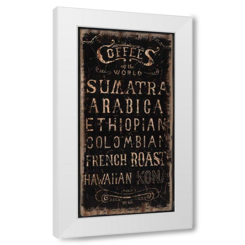 Coffee White Modern Wood Framed Art Print by Sanchez, Luis