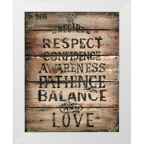 Life Recipe White Modern Wood Framed Art Print by Sanchez, Luis