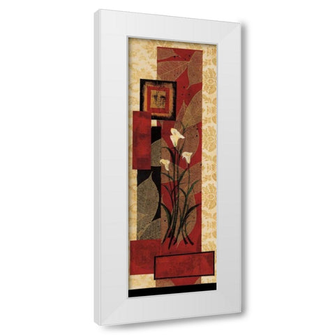 Floral Fantasy I White Modern Wood Framed Art Print by Solano, Rosa