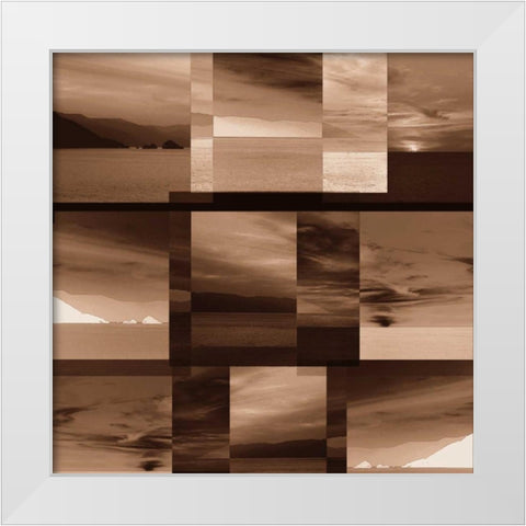 Tranquil Horizons White Modern Wood Framed Art Print by Sheret, Rene