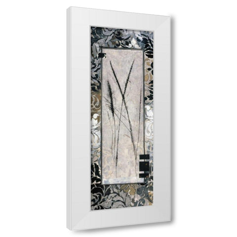 Damask II White Modern Wood Framed Art Print by Tunick, Connie