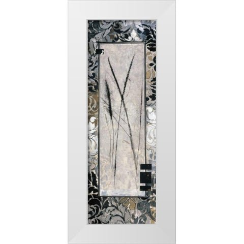 Damask II White Modern Wood Framed Art Print by Tunick, Connie