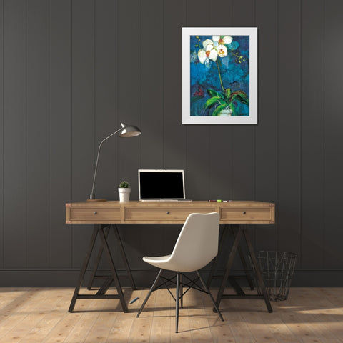 Phalaenopsis I White Modern Wood Framed Art Print by Tunick, Connie