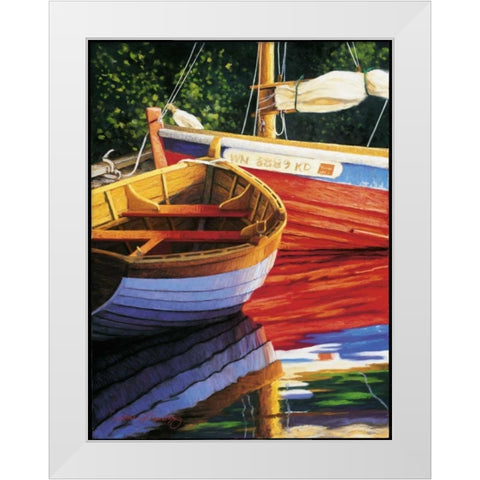 Late Afternoon Reflections White Modern Wood Framed Art Print by Tornatzky, Luke J.