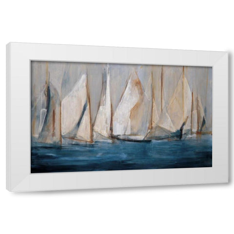 On the Winds White Modern Wood Framed Art Print by Torres, Maria Antonia