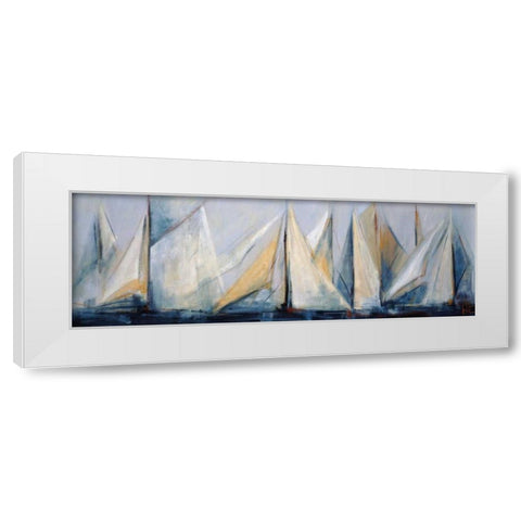 First Sail II White Modern Wood Framed Art Print by Torres, Maria Antonia