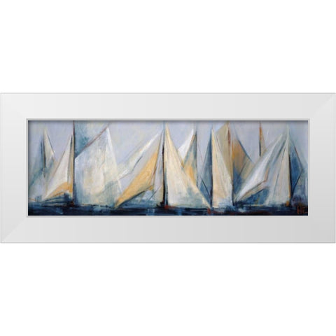 First Sail II White Modern Wood Framed Art Print by Torres, Maria Antonia