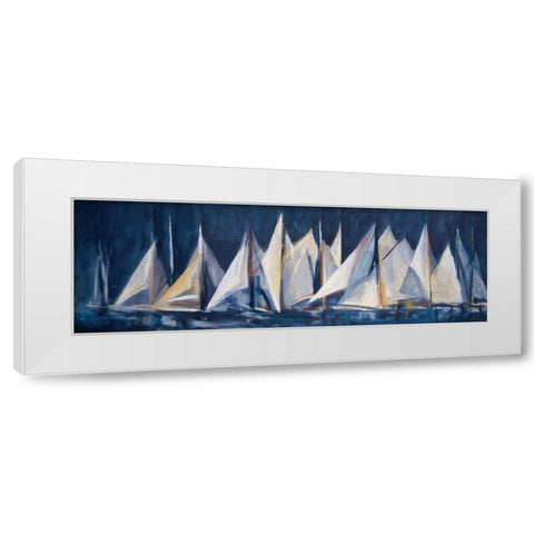 Set Sail White Modern Wood Framed Art Print by Torres, Maria Antonia