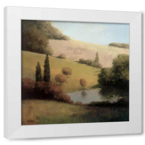 Inspired Hillsides I White Modern Wood Framed Art Print by Udell