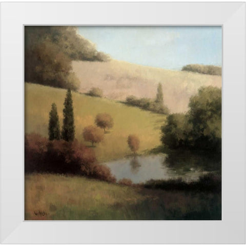 Inspired Hillsides I White Modern Wood Framed Art Print by Udell