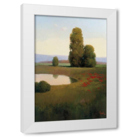 Lakeside White Modern Wood Framed Art Print by Udell