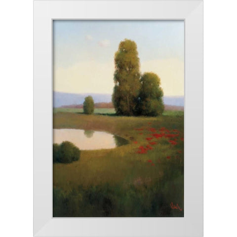 Lakeside White Modern Wood Framed Art Print by Udell