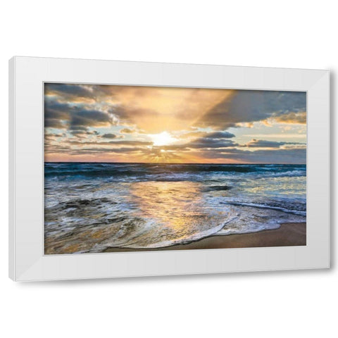 Whipped Cream White Modern Wood Framed Art Print by Celebrate Life Gallery