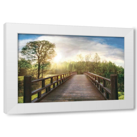 Dreams White Modern Wood Framed Art Print by Celebrate Life Gallery
