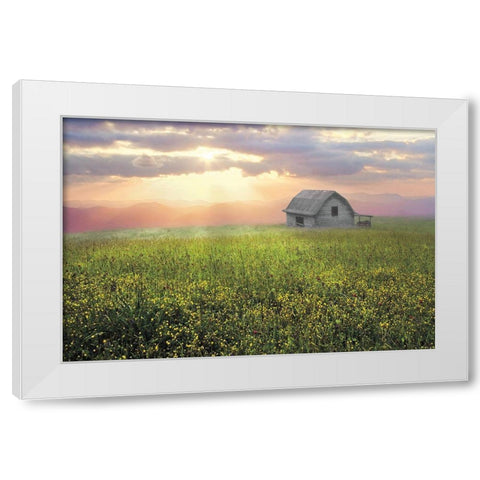 Morning Has Broken White Modern Wood Framed Art Print by Celebrate Life Gallery