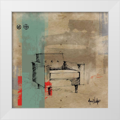 Jane White Modern Wood Framed Art Print by Venter, Marcel