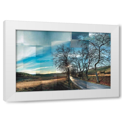 Penedes Vineyards White Modern Wood Framed Art Print by Ventosa, Pep