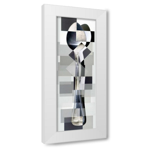 Spoon White Modern Wood Framed Art Print by Ventosa, Pep