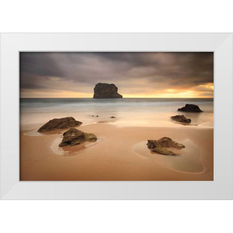 Ballota  White Modern Wood Framed Art Print by Vera, Urtzi