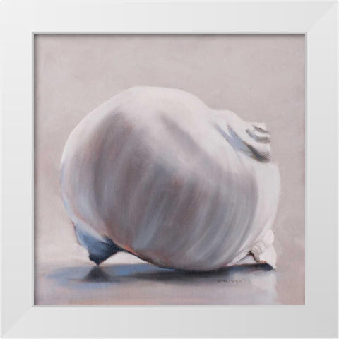 Moon Snail White Modern Wood Framed Art Print by Witkowski, Chris